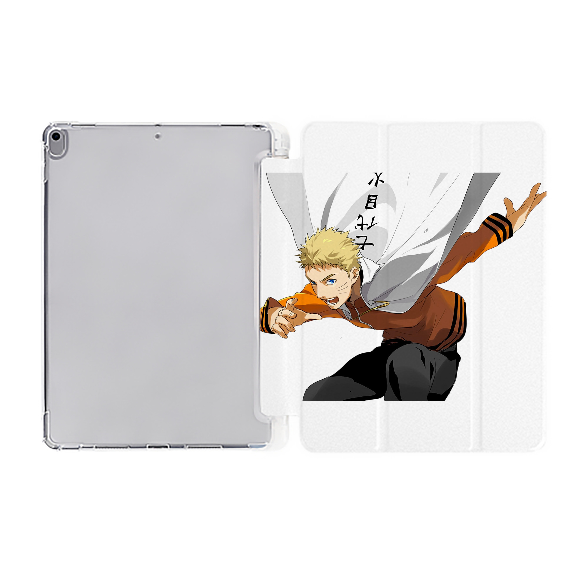（画像用） NARUTO -ナルト- うずまき ナルト Uzumaki Naruto IPad ケース ペン収納付き 三つ折りスタンド PUレザー×シリコン 対応機種9.5/10.5/10.9インチ
